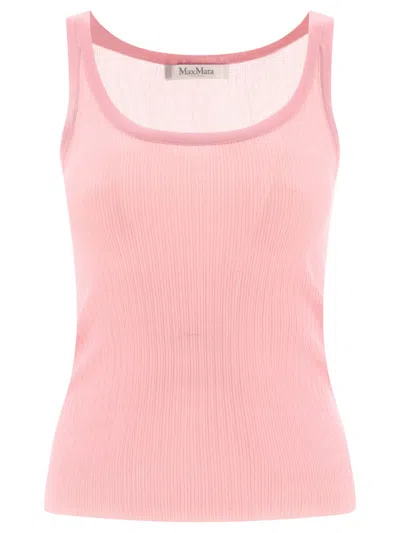 MAX MARA MAX MARA "BASTIA" RIBBED SILK TANK TOP