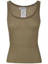 Max Mara Bastia Silk Tank Top In Brown