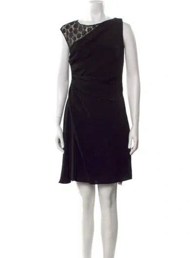 Pre-owned Max Mara Bateau Neckline Knee-length Dress In Black