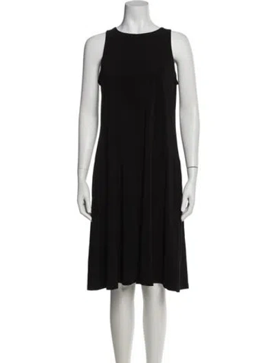 Pre-owned Max Mara Bateau Neckline Knee-length Dress In Black