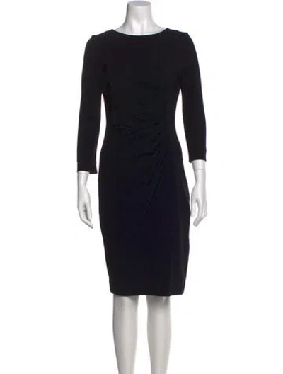 Pre-owned Max Mara Bateau Neckline Knee-length Dress In Black