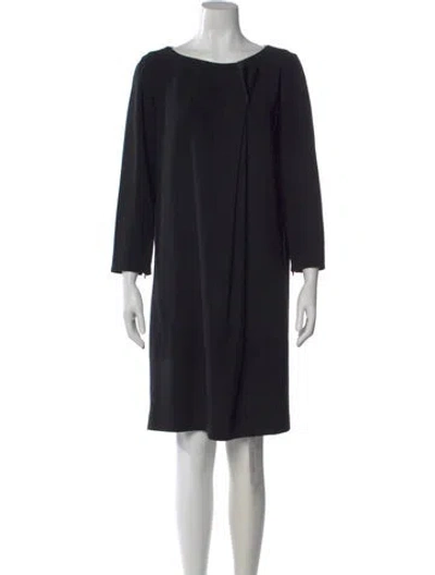 Pre-owned Max Mara Bateau Neckline Knee-length Dress In Black