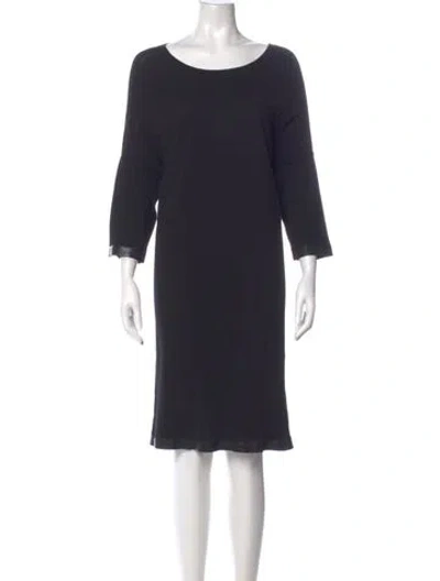 Pre-owned Max Mara Bateau Neckline Knee-length Dress In Blue