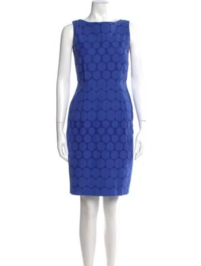 Pre-owned Max Mara Bateau Neckline Knee-length Dress In Purple