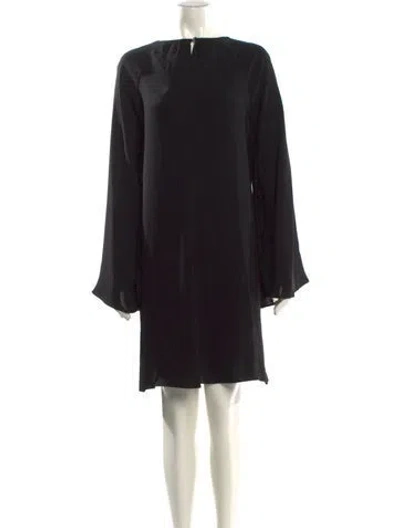 Pre-owned Max Mara Bateau Neckline Knee-length Dress W/ Tags In Black