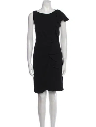 Pre-owned Max Mara Bateau Neckline Mini Dress In Black