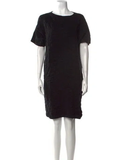 Pre-owned Max Mara Bateau Neckline Mini Dress In Black