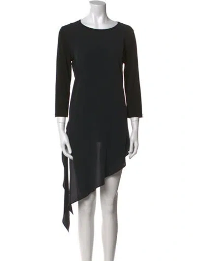 Pre-owned Max Mara Bateau Neckline Mini Dress In Black