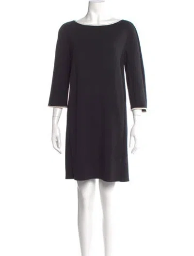 Pre-owned Max Mara Bateau Neckline Mini Dress In Neutral