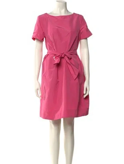 Pre-owned Max Mara Bateau Neckline Mini Dress In Pink