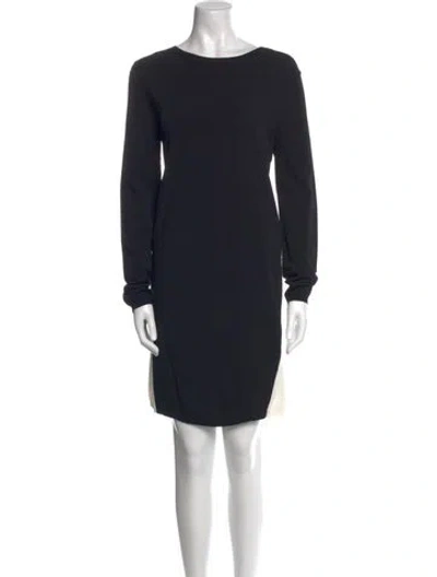 Pre-owned Max Mara Bateau Neckline Mini Dress W/ Tags In Black