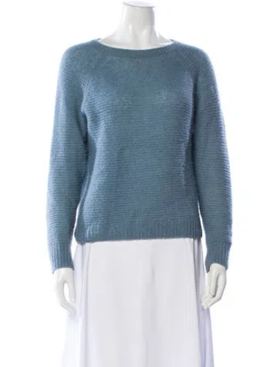 Pre-owned Max Mara Bateau Neckline Sweater In Blue