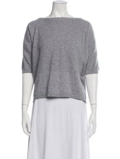Pre-owned Max Mara Bateau Neckline Sweater In Grey