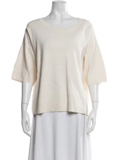 Pre-owned Max Mara Bateau Neckline Sweater In Neutral