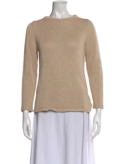 Pre-owned Max Mara Bateau Neckline Sweater In Neutral