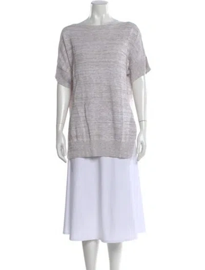 Pre-owned Max Mara Bateau Neckline Sweater In Neutral