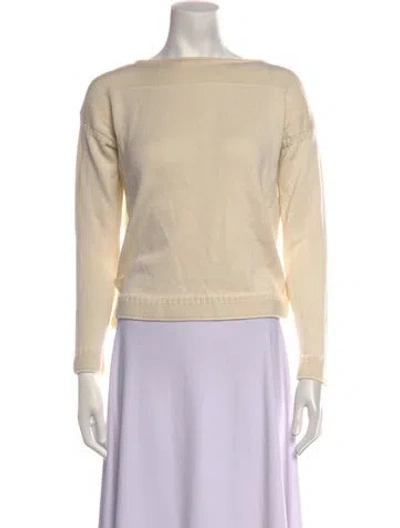 Pre-owned Max Mara Bateau Neckline Sweater In Neutrals