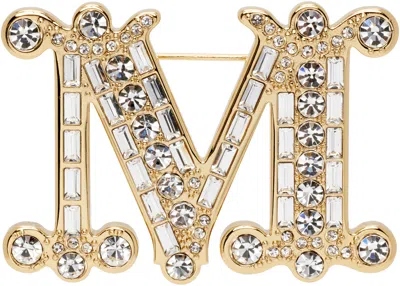 Max Mara Bath2 Brooch In Gold