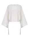 Max Mara Wool Batwing Sleeve Cropped Sweater