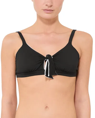 Max Mara Bchabatina Reversible Bikini Top In Black