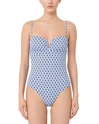 Max Mara Bchcorona One Piece Swimsuit In Blue