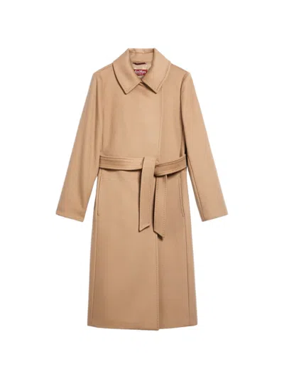 Max Mara S Bcollag Wool Dressing Gown Coat In Brown