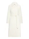 Max Mara Wool Robe Coat In White