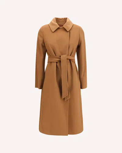 Max Mara Bcollag Coat In Virgin Wool In Beige