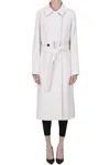 Max Mara Cappotto Bcollag In Lana Bianca Donna In Cream