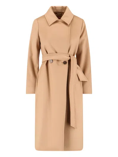 MAX MARA MAX MARA "BCOLLAG" ROBE COAT BEIGE