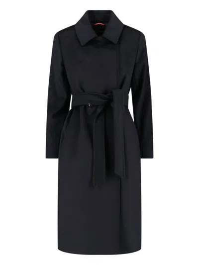 MAX MARA MAX MARA "BCOLLAG" ROBE COAT BLACK