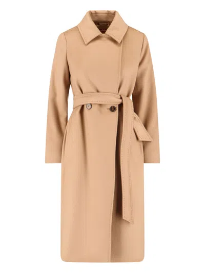 Max Mara Bcollag Robe Coat In Neutral