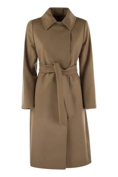 Max Mara Maxmara Studio Bcollag - Wool Coat In Brown