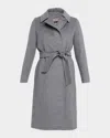 Max Mara Bcollag Wool Robe Coat In Gray