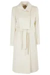 Max Mara Bcollag Wool Wrap Coat In White