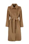 Max Mara Bcollag Wool Wrap Coat In Brown
