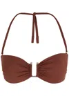 Max Mara Beachwear Amelia Strapless Bikini Top In Brown