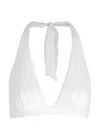 Max Mara Beachwear Ariella Halterneck Bikini Top In White