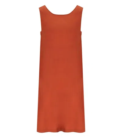 Max Mara Beachwear Campale Brick Red Dress