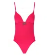 Max Mara Beachwear Cecilia Fuchsia Swimsuit In Pink