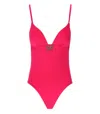 Max Mara Beachwear Cecilia Fuchsia Swimsuit In Pink