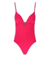 Max Mara Beachwear Cecilia Fuchsia Swimsuit In Pink