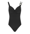 Max Mara Beachwear Corinna C Cup Black Swimsuit In Black