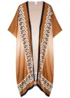Max Mara Beachwear Dany Printed Satin Robe In Multicoloured 1