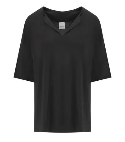 MAX MARA BEACHWEAR RIGEL BLACK BLOUSE