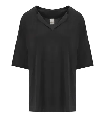 MAX MARA BEACHWEAR RIGEL BLACK BLOUSE