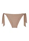 Max Mara Beachwear Samuela Pearlescent Bikini Briefs In Beige