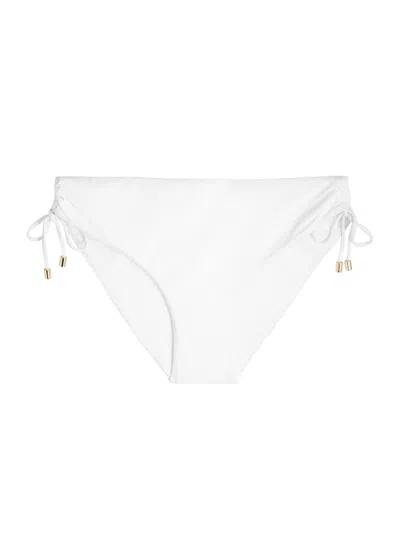Max Mara Beachwear Sandra Ruched Bikini Briefs In White