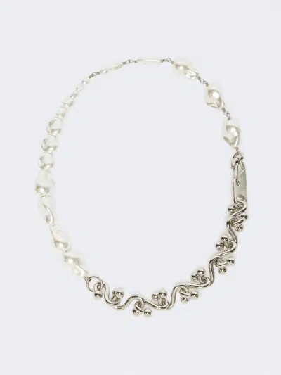 Max Mara Bead And Metallic Necklace In Multi