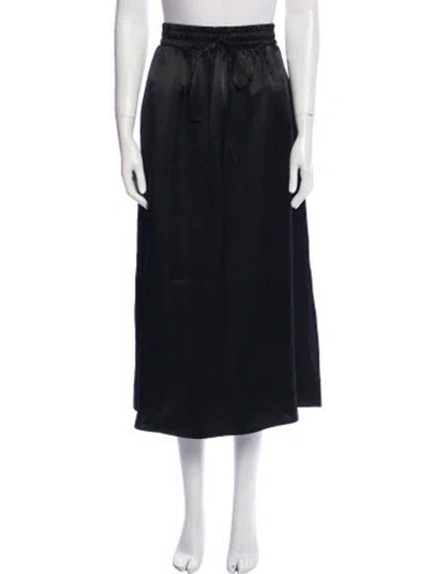 Pre-owned Max Mara Beaded Accents Midi Length Skirt In Black